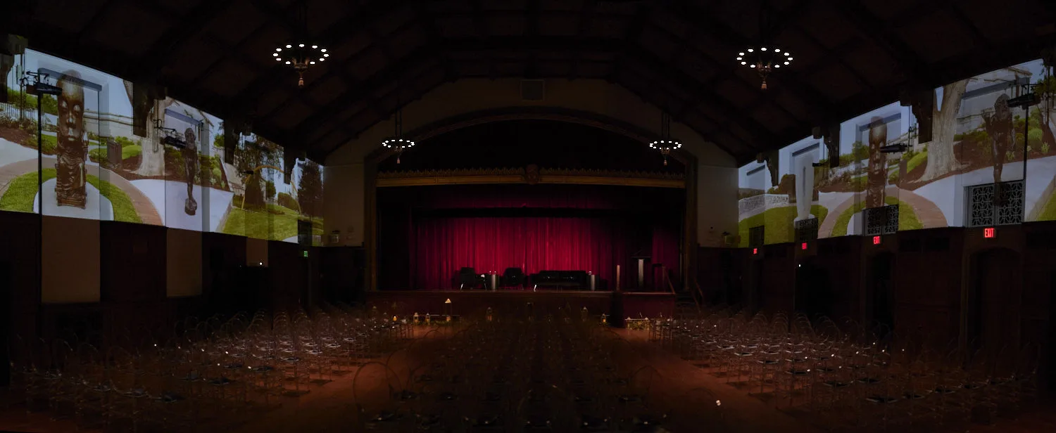 Grand hall — panoramic projection mapping on walls
