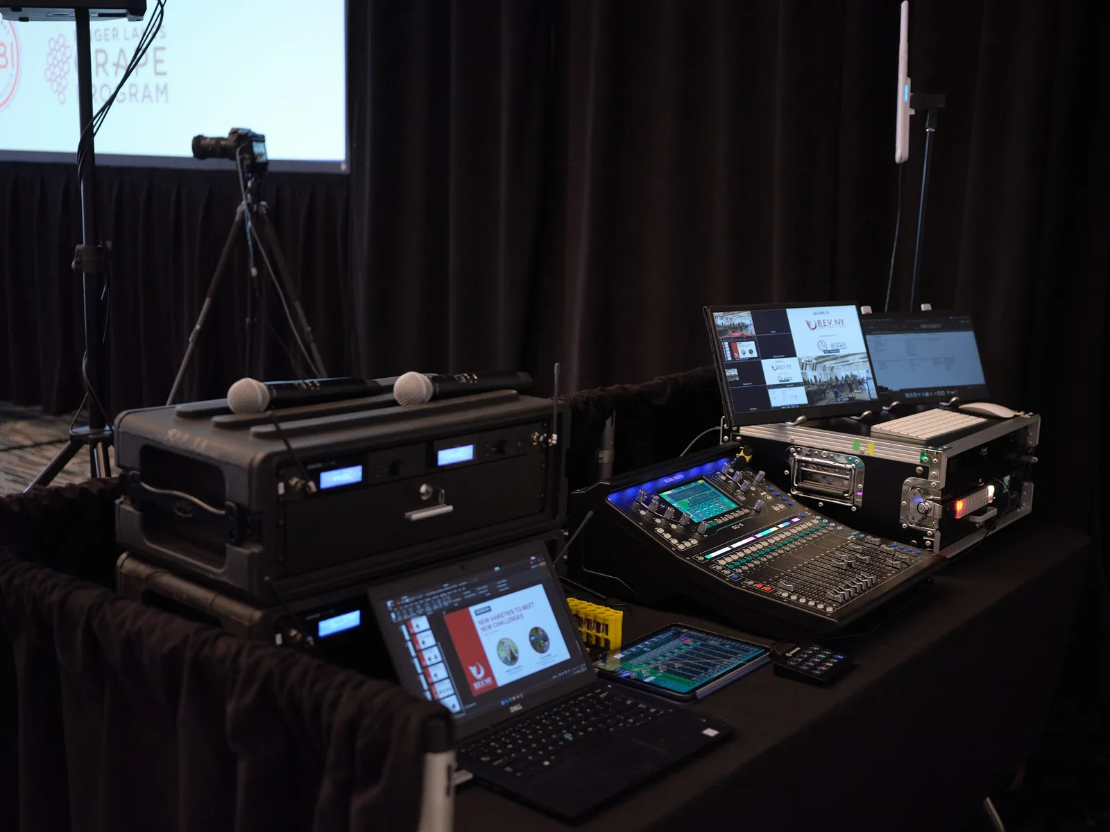 BEV NY conference — wireless mics, digital audio console, and video production
